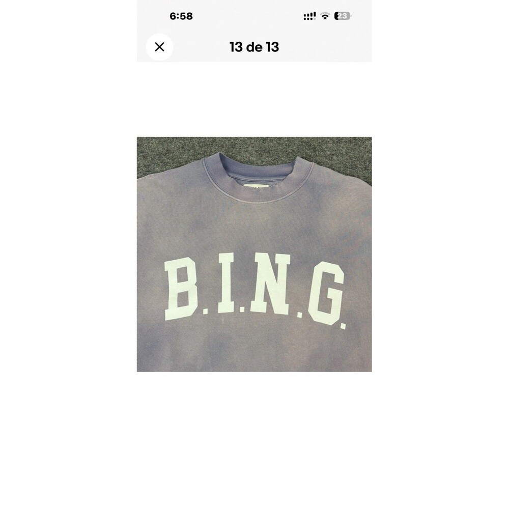 Anine Bing Tyler Sweatshirt Washed Lavender Size XL - Picture 7 of 11